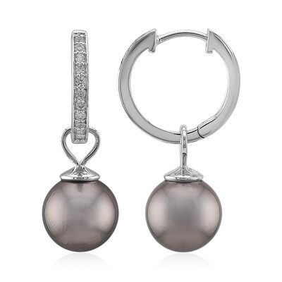 Orecchini in argento con Perla Tahitiana (TPC)
