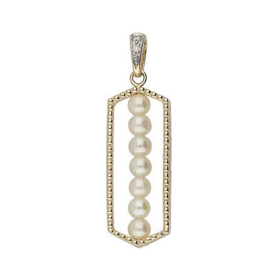 Ciondolo in oro con Perla d'Acqua Dolce Bianca