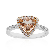 Anello in oro con Morganite AAA (AMAYANI)
