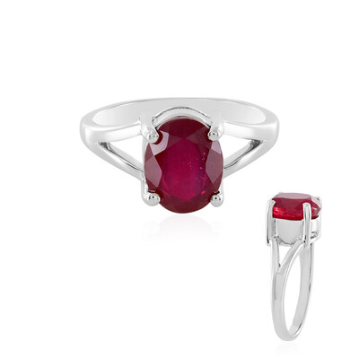 Anello in argento con Rubino del Madagascar