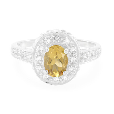 Anello in argento con Quarzo Champagne