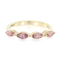 Anello in oro con Zaffiro Padparadscha (non riscaldato)