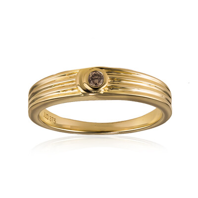 Anello in oro con Diamante Champagne SI1