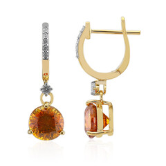 Orecchini in oro con Sfalerite