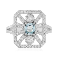 Anello in argento con Topazio Blu Cielo