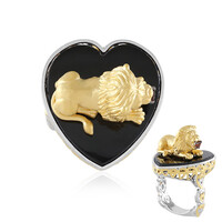 Anello in argento con Onice Nero (Gems en Vogue)