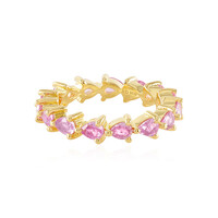 Anello in argento con Zaffiro Rosa