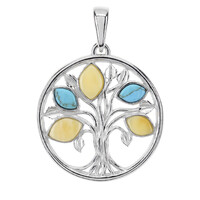 Ciondolo in argento con Ambra Baltica
