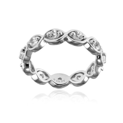 Anello in argento con Topazio Bianco