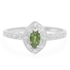 Anello in argento con Zaffiro Verde
