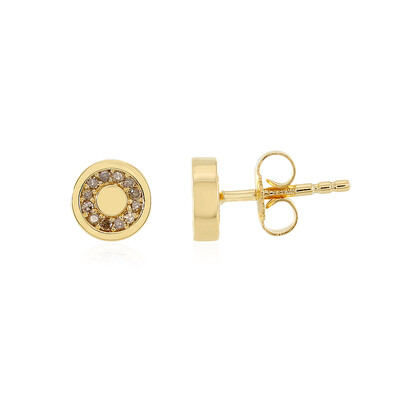 Orecchini in argento con Diamante Cioccolato I3