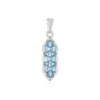 Ciondolo in argento con Topazio Blu Svizzero