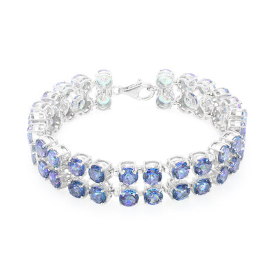Bracciale in argento con Topazio Mistico Blu