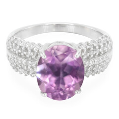 Anello in argento con Fluorite Spagnola Rosa