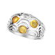 Anello in argento con Ambra Baltica Limone (dagen)
