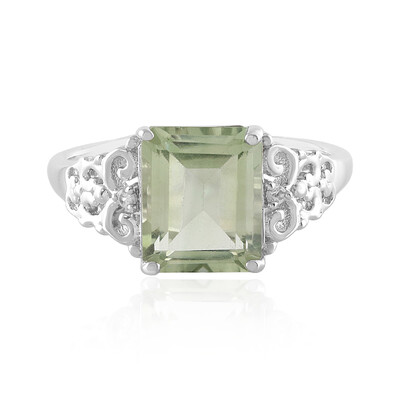 Anello in argento con Ametista Verde