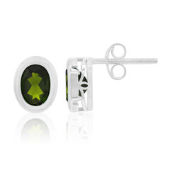 Orecchini in argento con Diopside Russo