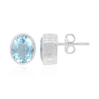 Orecchini in argento con Topazio Blu Cielo