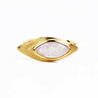 Anello in argento con Labradorite Bianca