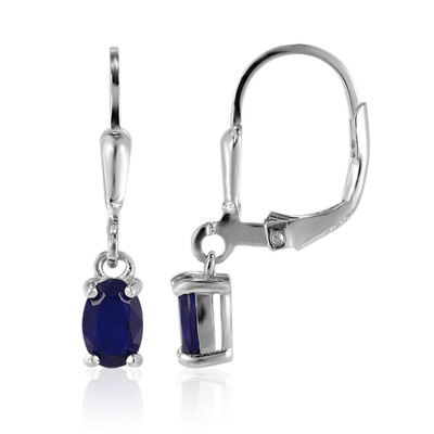 Orecchini in argento con Spinello Blu Royal