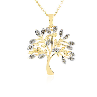 Collana in argento con Diamante Cioccolato I3