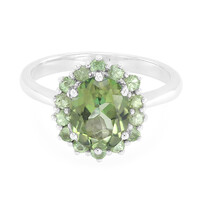 Anello in argento con Topazio Kiwi