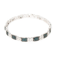 Bracciale in argento con Diamante Blu
