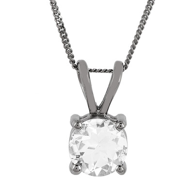 Collana in argento con Topazio Bianco