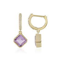 Orecchini in argento con Ametista Rose de France