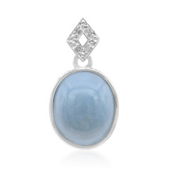 Ciondolo in argento con Opale Blu del Madagascar