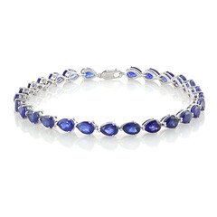 Bracciale in argento con Zaffiro Blu del Madagascar
