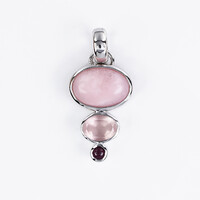 Ciondolo in argento con Opale Andino Rosa