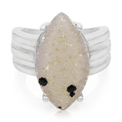Anello in argento con Agata Glitter
