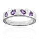 Anello in argento con Zaffiro Ceylon Porpora (non riscaldato)