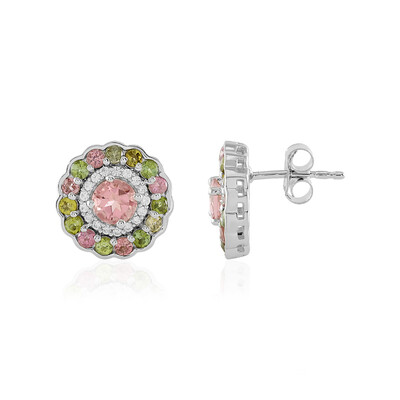 Orecchini in argento con Tormalina Rosa Nigeriana