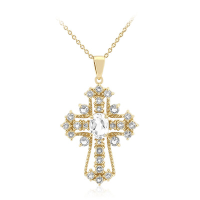 Collana in argento con Topazio Bianco
