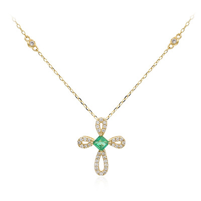 Collana in oro con Smeraldo Zambia AAA (CIRARI)