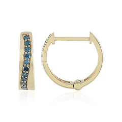 Orecchini in oro con Diamante Blu I1