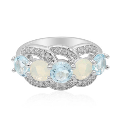 Anello in argento con Topazio Blu Cielo