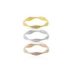 Anello in argento con Diamante I4 (J)
