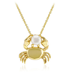 Collana in argento con Perla d'Acqua Dolce Bianca