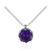 Collana in argento con Ametista Zambiana