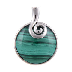 Ciondolo in argento con Malachite