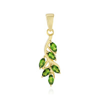 Ciondolo in argento con Diopside Russo