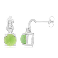Orecchini in argento con Crisoprasio Imperiale