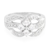 Anello in argento con Zaffiro Bianco