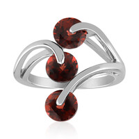 Anello in argento con Granato Mozambico