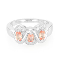Anello in argento con Zaffiro Arancione