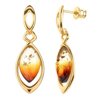 Orecchini in argento con Ambra Sunrise Baltica