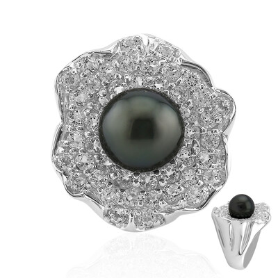 Anello in argento con Perla Tahitiana (TPC)